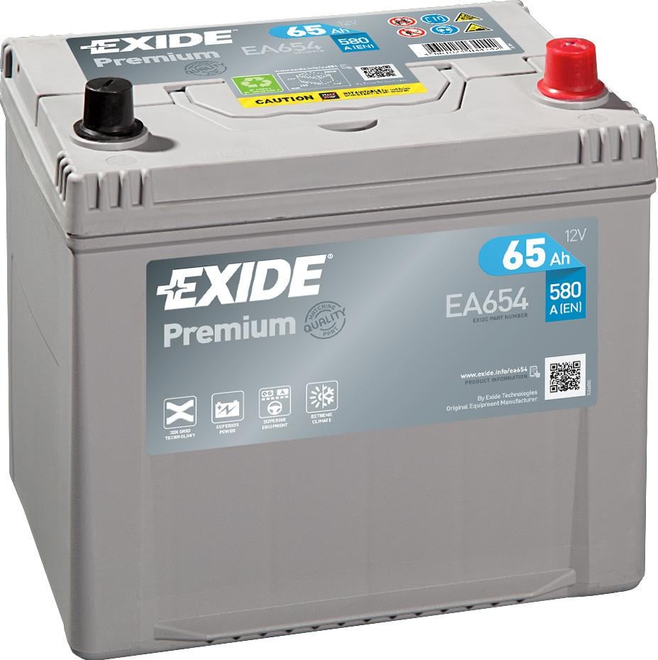 ᐉ Аккумулятор автомобильный EXIDE Premium EA654 EN 6СТ-65Ah АзЕ ASIA ...