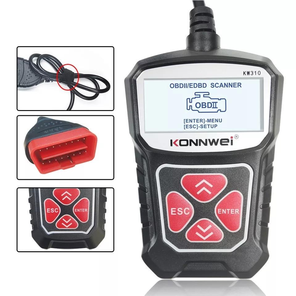 Автосканер диагностический Konnwei KW310 CAN OBDII + EOBD Code Reader - фото 7