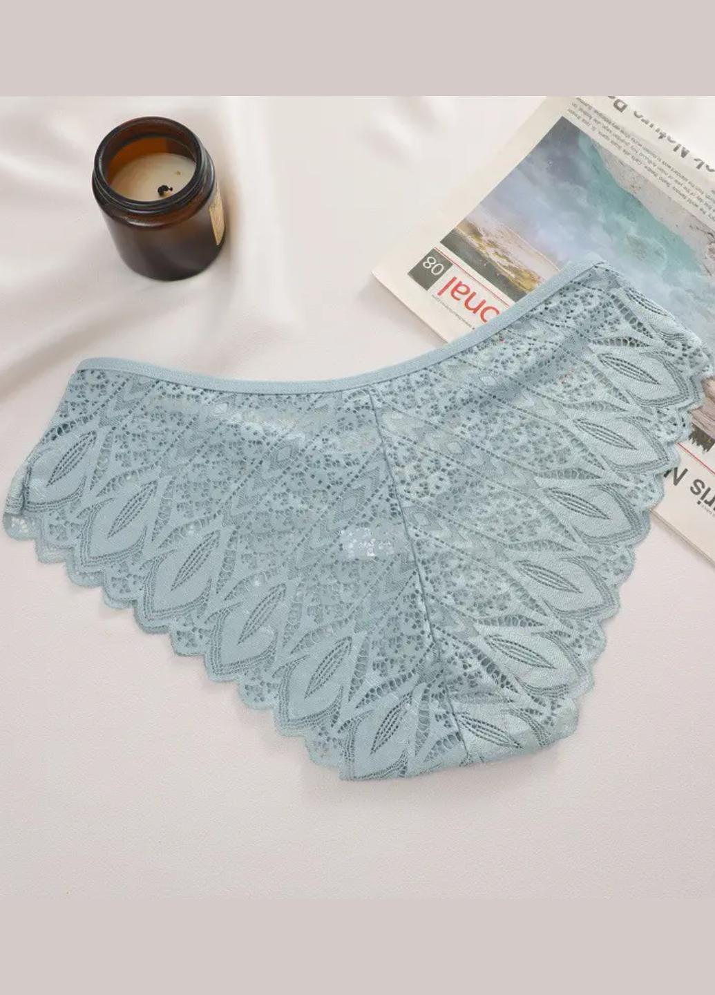 Трусики слипы кружевные женские Summer Leaf M Светло-голубой (1380-44-06)