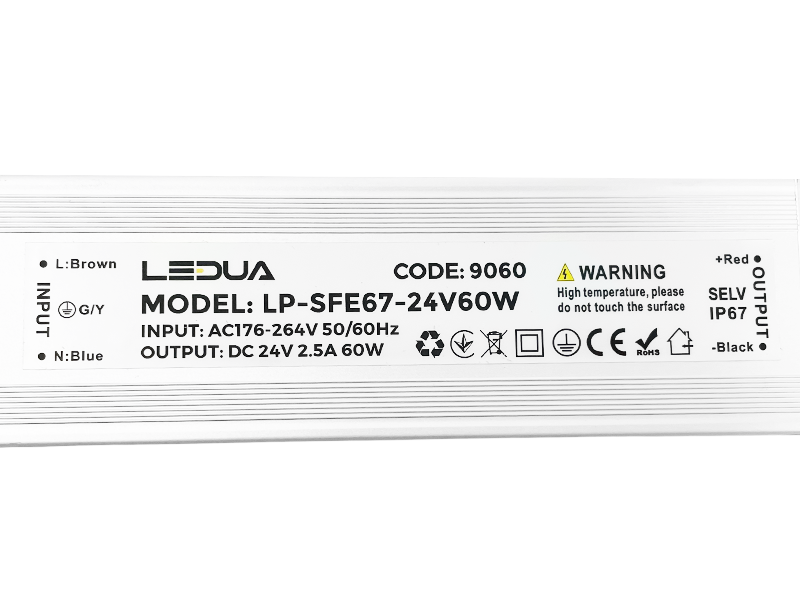 Блок питания LEDUA 60W IP67 24V (LP-SFE67-24V60W) - фото 5 Блок питания LEDUA 60W IP67 24V (LP-SFE67-24V60W) - фото 5