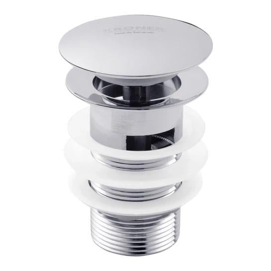 Клапан донный для раковины Kroner KRM C962 с переливом 1-1/4" Хром (SVR-CV022944)