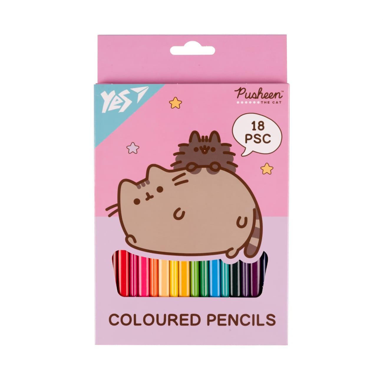Набор цветных карандашей YES Pusheen 18 цветов (290733) Набор цветных карандашей YES Pusheen 18 цветов (290733)