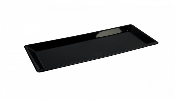 Поднос из поликарбоната 34х14 см термостойкость -20...+70°С прямоугольный Черный (53057)