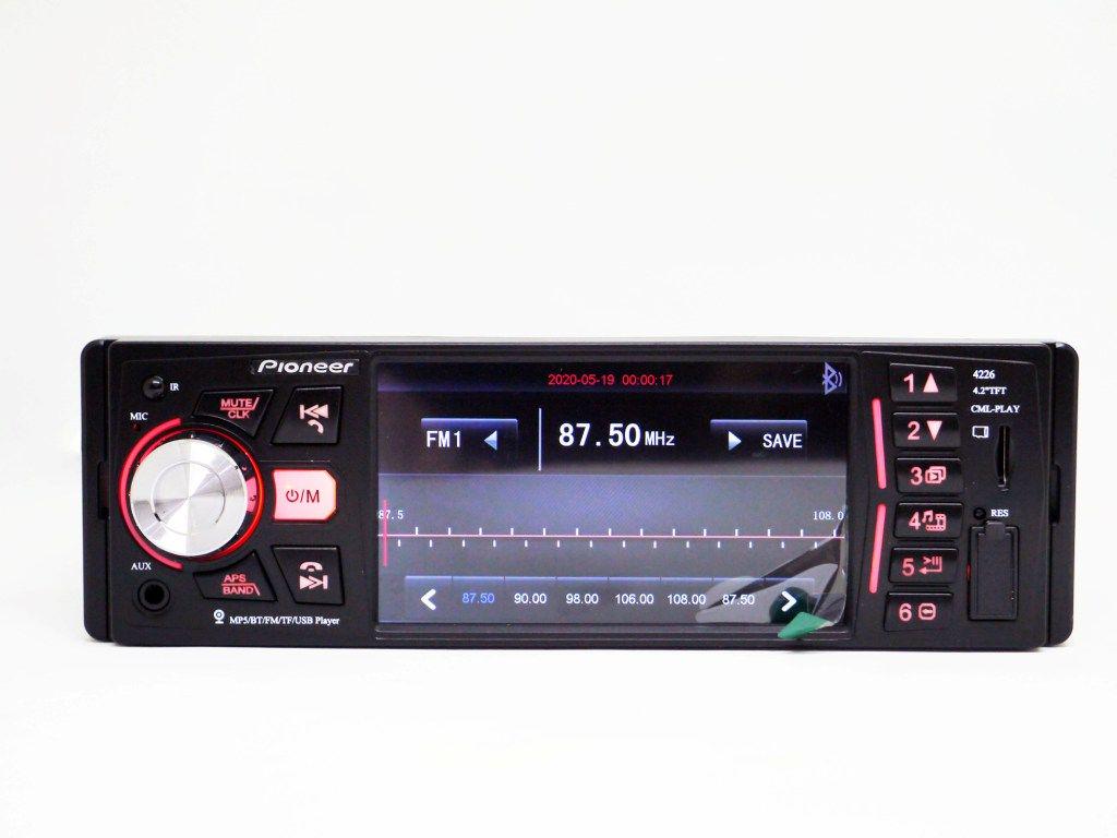 Автомагнитола Pioneer 4226 MP5 USB/microSD/FM/AUX экран 4,1" с Bluetooth 4x50 Вт