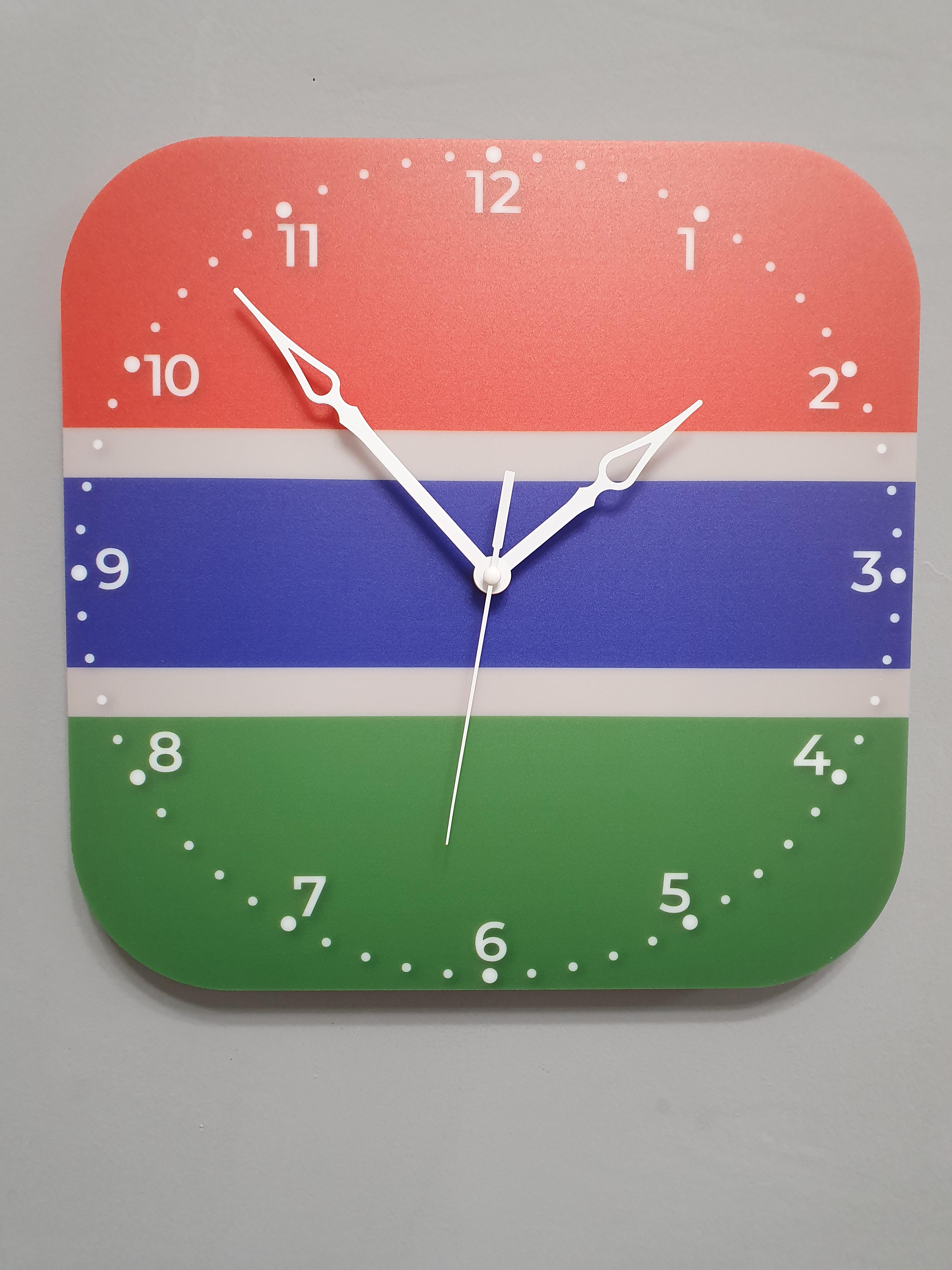 Часы настенные флаг Гамбии (3748)