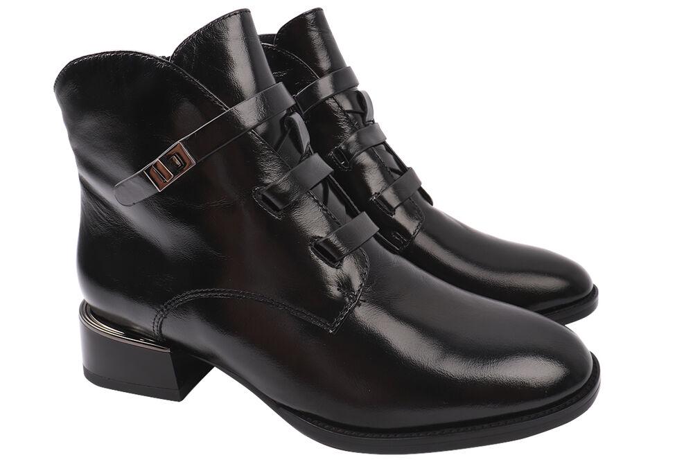 Ботинки женские Molka из кожи р. 39 Черный (97-20/21DHC)