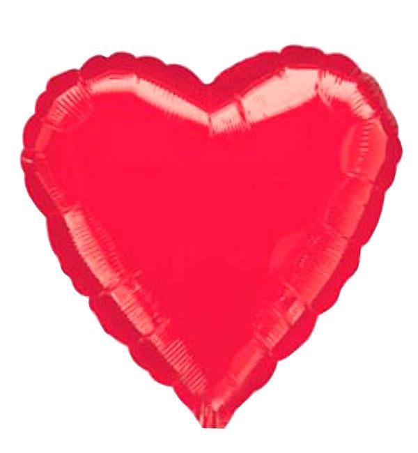 Воздушные шарики Сердце Ø 45 см Красный