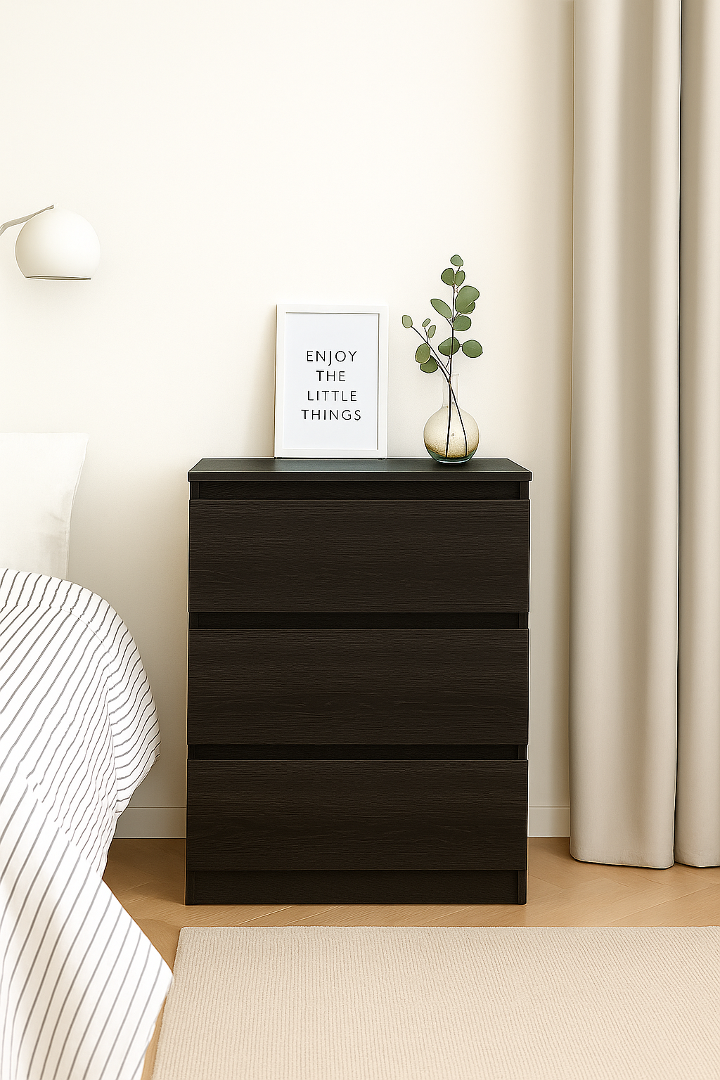 Комод MEBEX на 3 шухляди 60х40х77,4 см Венге магія (VM3B600VM)