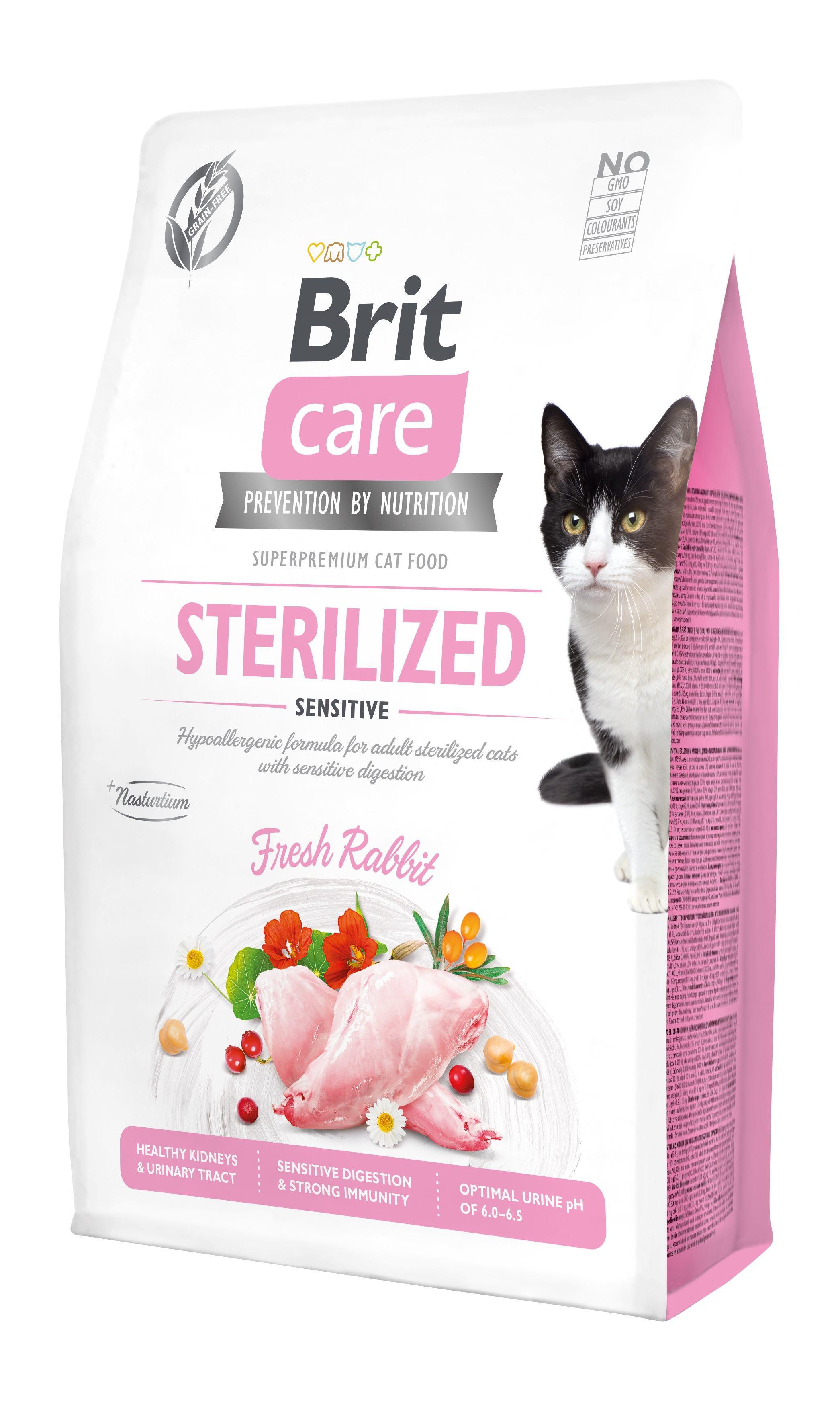 Корм сухой Brit Care Cat GF Sterilized Sensitive 2 кг