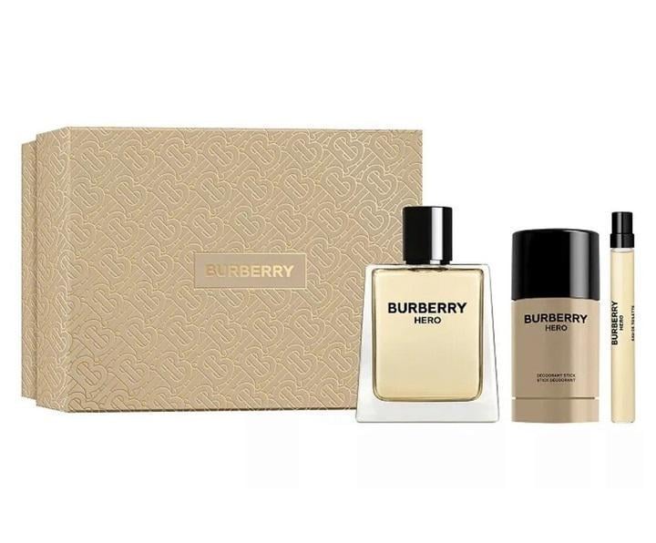 Туалетная вода для мужчин Burberry Hero 100 мл/мини 10 мл и дезодорант стик 75 мл (373545)