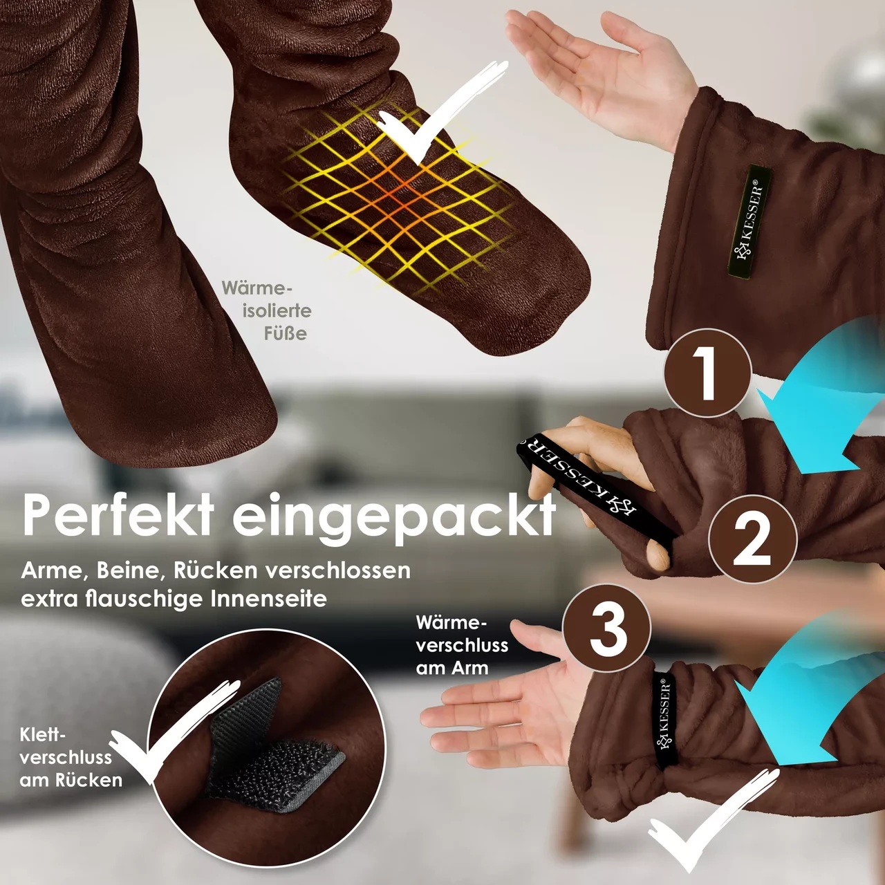 Ковдра-плед KESSER 200x140 см (225262457139br-200x140) - фото 4 Ковдра-плед KESSER 200x140 см (225262457139br-200x140) - фото 4