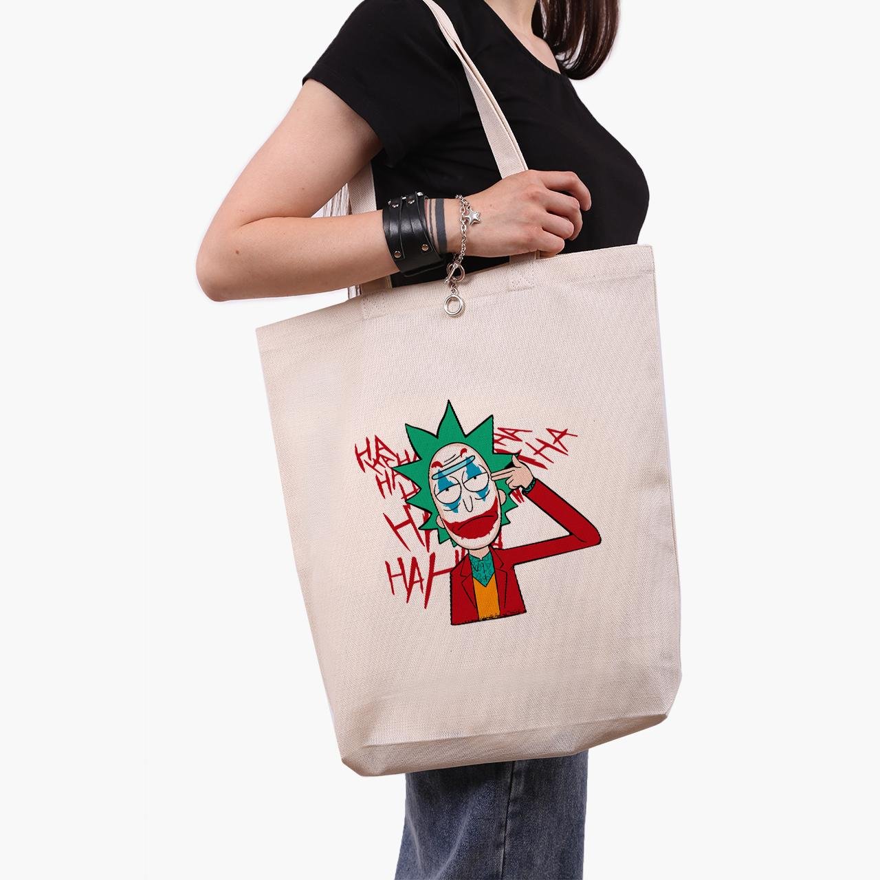 Еко сумка шоппер Rick Sanchez Rick and Morty 41x39x8 см Бежевий (9227-2932-WTD)