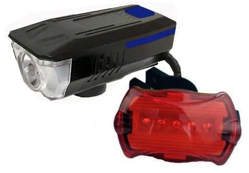Набор велофара передняя/задняя/сигнал LY-18 ААА (2015327069)
