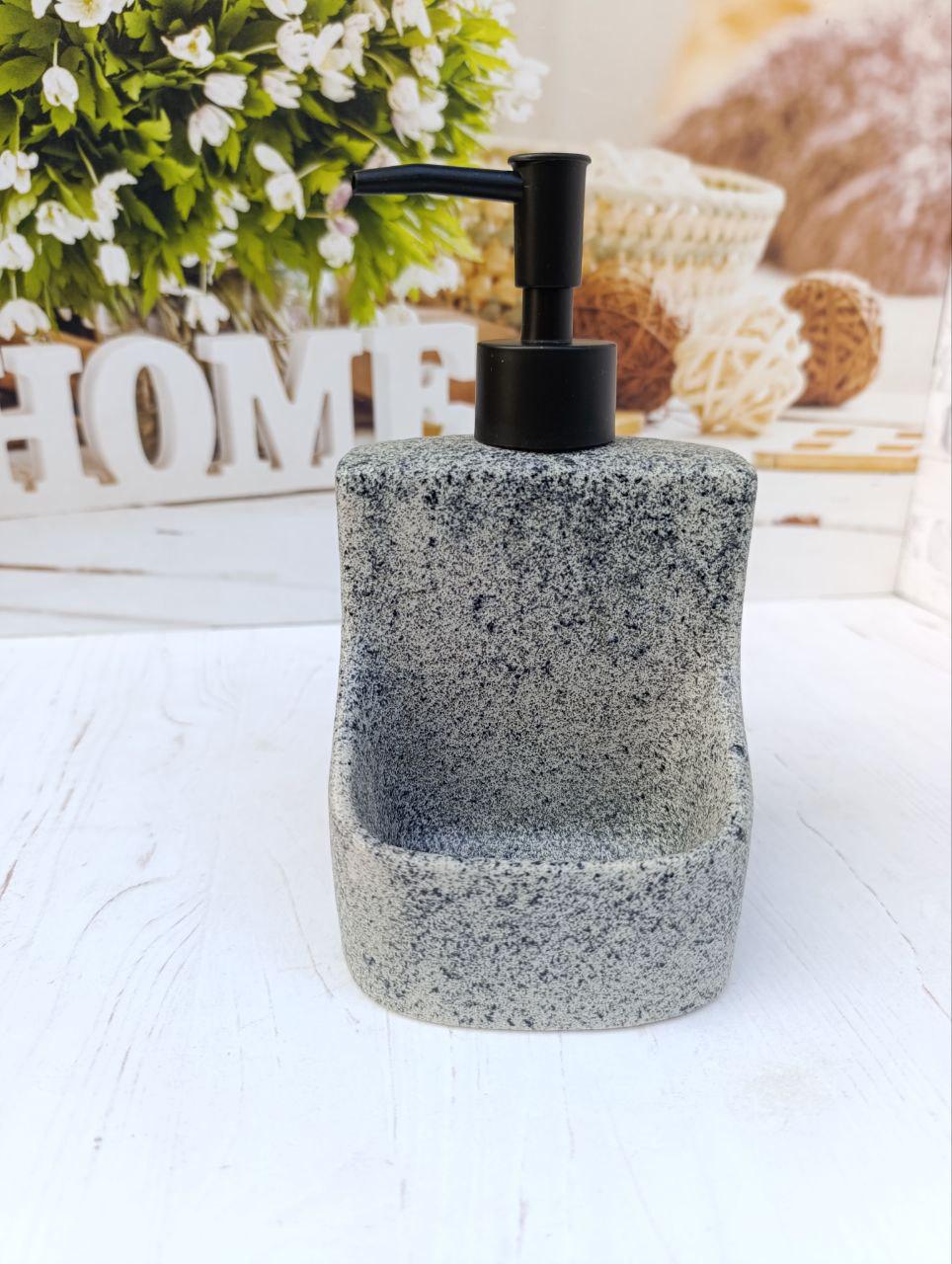 Дозатор для миючого засобу BonaDi BD-851-333 кераміка 400 мл Сірий (BD-851-333) Дозатор для миючого засобу BonaDi BD-851-333 кераміка 400 мл Сірий (BD-851-333)