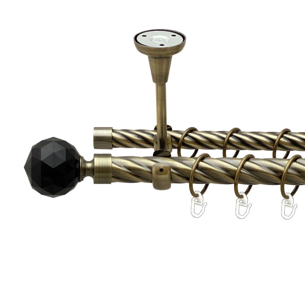 Карниз Orvit Люмієра дворядний скручений 160 см Антик (00-00024464)