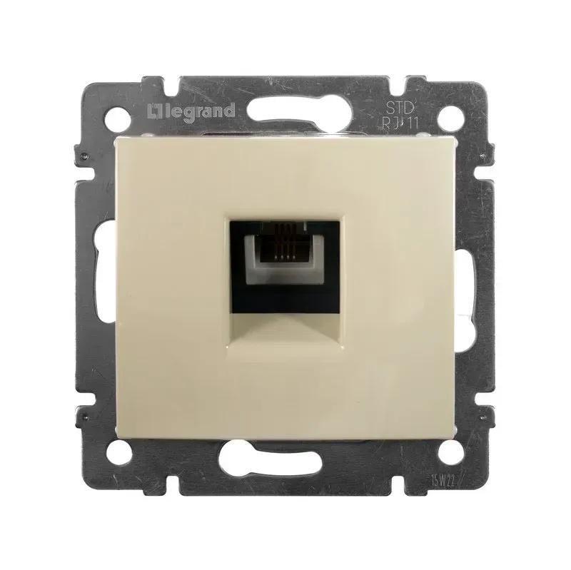 Розетка телефонная одинарная Legrand Valena Слоновая кость (774338)