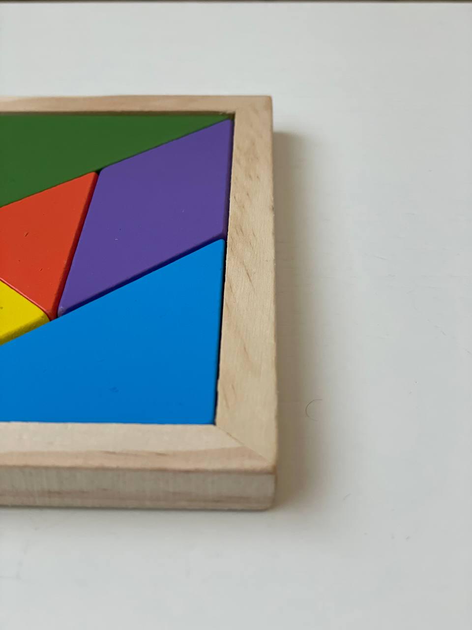 Мозаика деревянная Танграм 16х16 см - фото 2 Мозаика деревянная Танграм 16х16 см - фото 2