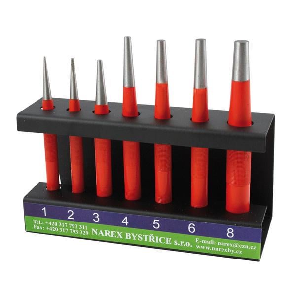 Набор выколоток Narex Bystrice 7 шт. D1/2/3/4/5/6/8/9 мм длина 110-150 мм инструментальная углеродистая сталь (16222)