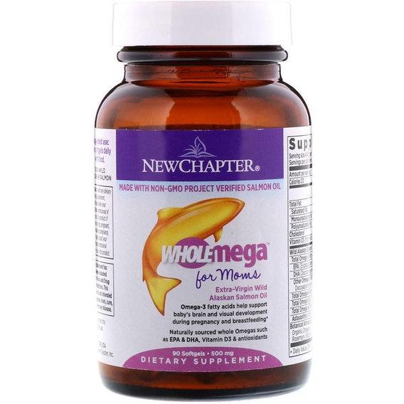 Жир лосося New Chapter Wholemega For Moms 500 мг 90 Softgels