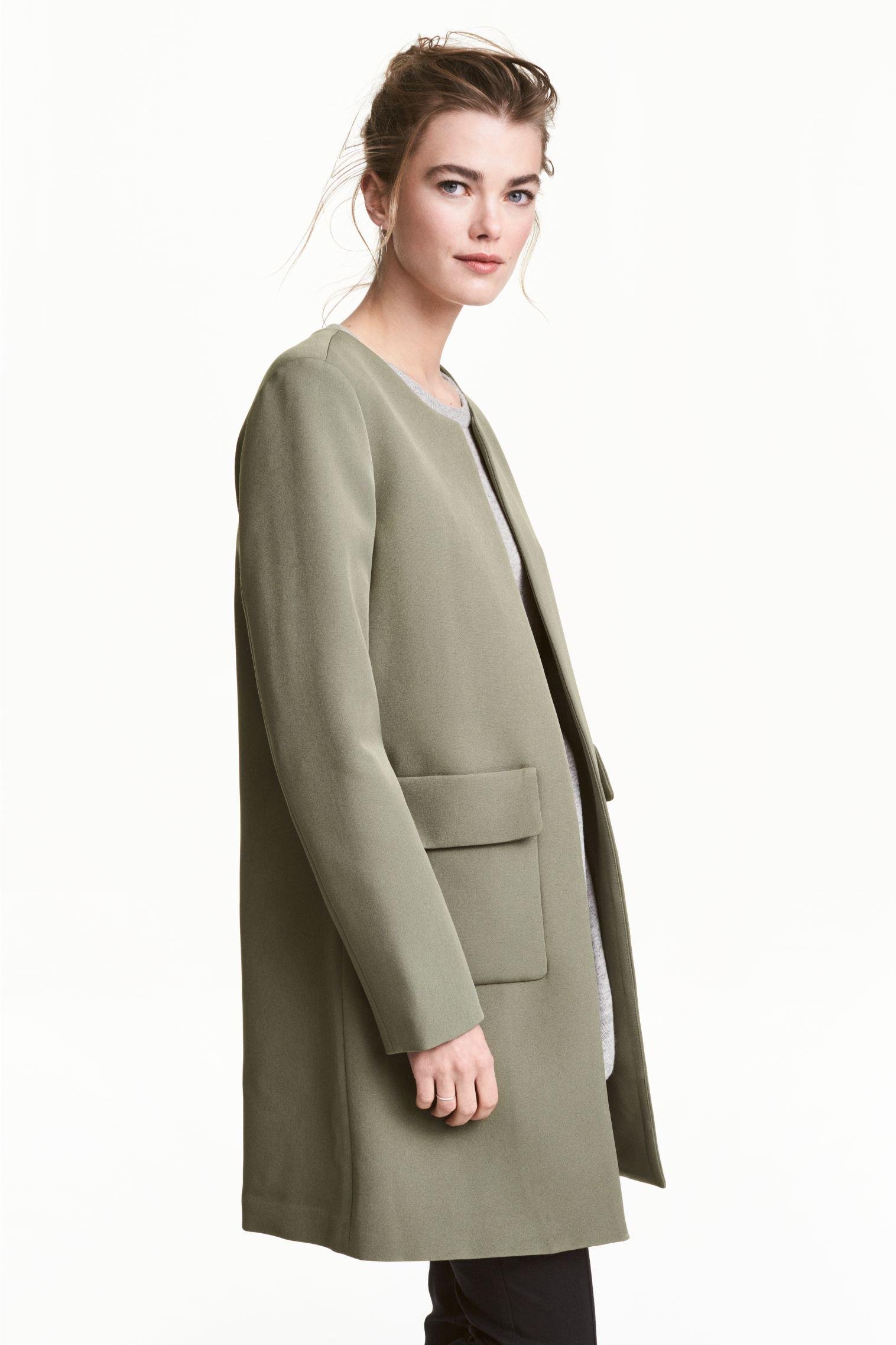 Пальто H&M р. 34 Светло-зеленый (4347785)