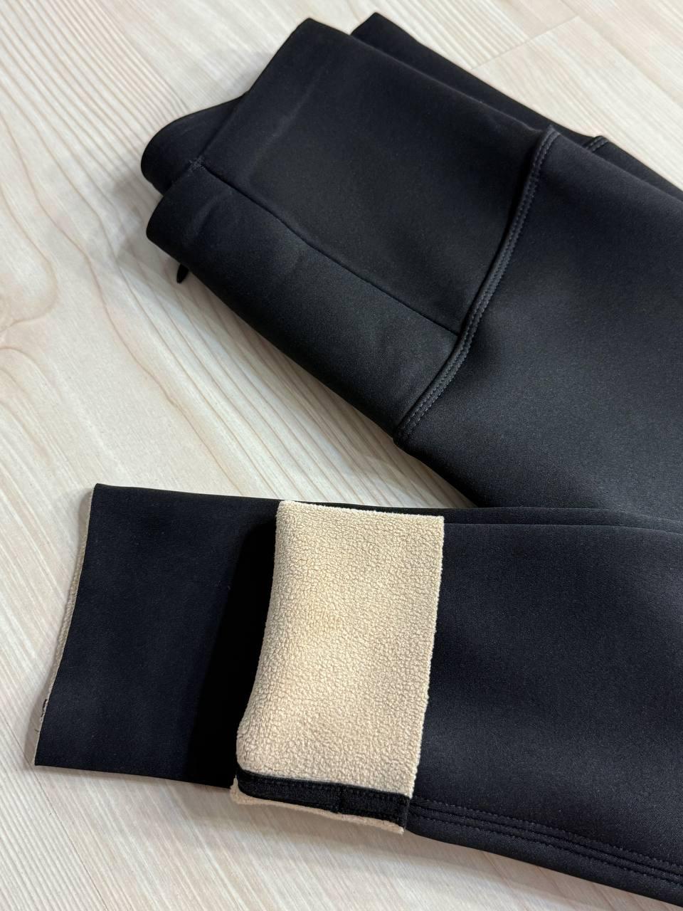 Лосини жіночі Alia 986 утеплені з корсетом і пуш-ап 3XL Чорний (5370) - фото 9