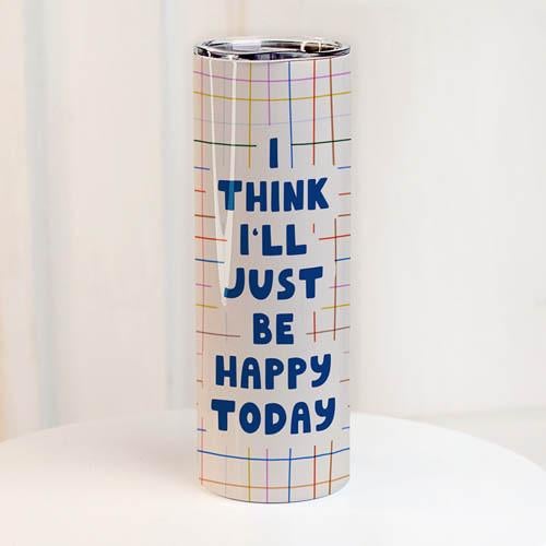 Термос Presentville с принтом I think I'll just be happy today 650 мл (TER_24A064) Термос Presentville с принтом I think I'll just be happy today 650 мл (TER_24A064)