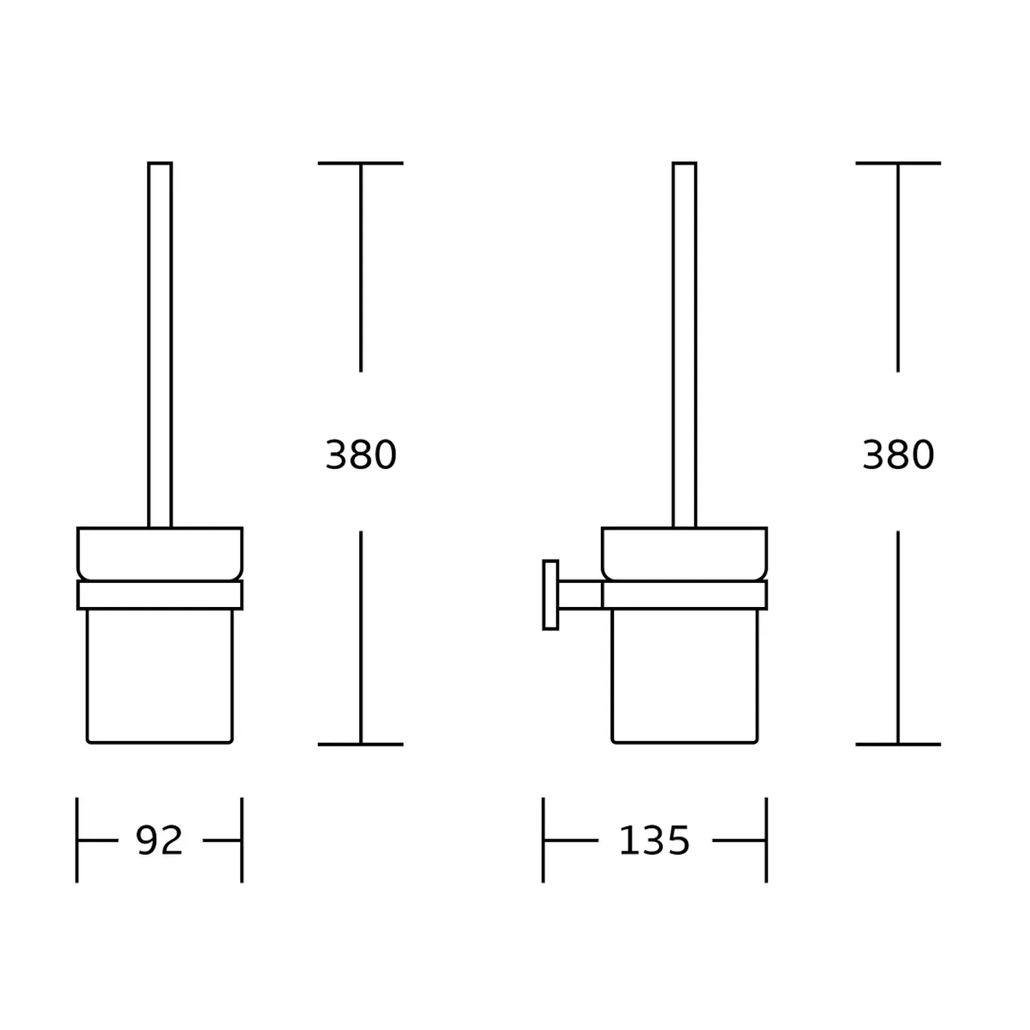 Йоршик для унітазу VBI Mars настінний Золотий (VBI-040120GL) - фото 2