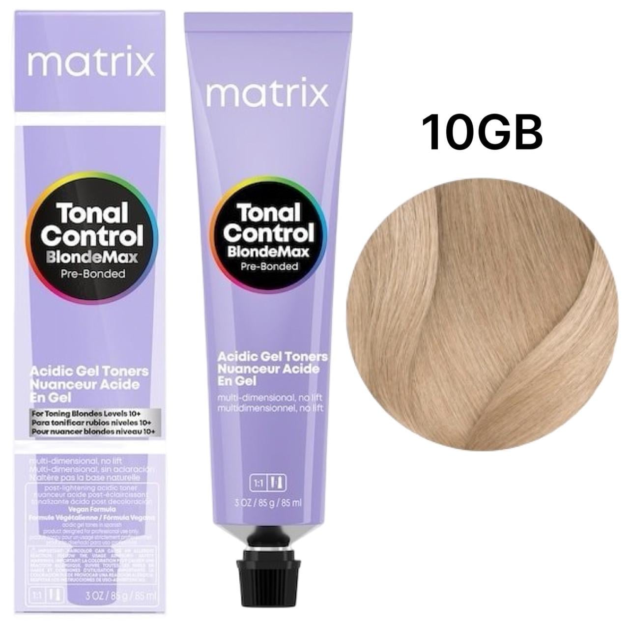 Тонер-краска гелевый на кислотной основе Matrix BlondeMax Tonal Control 10GB 90 мл