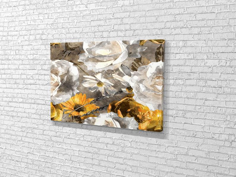 Картина для интерьера Цветочная абстракция 80x54 см (661)