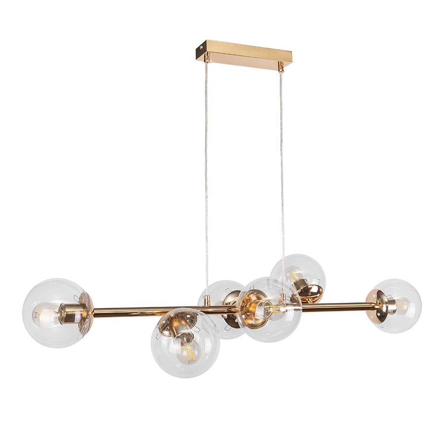 Люстра подвесная молекула Levistella 752101-6 1010 GD/CL прозрачный плафон Золотой Люстра подвесная молекула Levistella 752101-6 1010 GD/CL прозрачный плафон Золотой