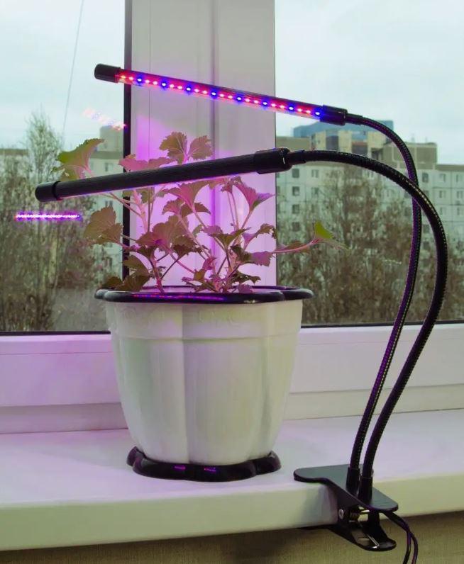 Фитолампа для комнатных растений светодиодная GreenLand двойная с таймером 20W Черный - фото 8 Фитолампа для комнатных растений светодиодная GreenLand двойная с таймером 20W Черный - фото 8