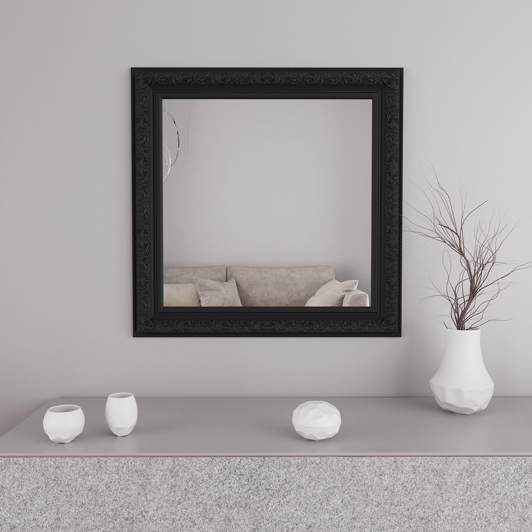 Зеркало настенное Black Mirror 96х96 см Черный (8731Р-101gr) Зеркало настенное Black Mirror 96х96 см Черный (8731Р-101gr)