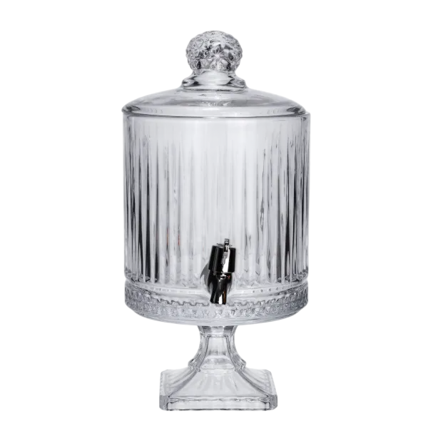 Лимонадница с краном на ножке из толстого стекла 4,5 л Прозрачный Лимонадница с краном на ножке из толстого стекла 4,5 л Прозрачный