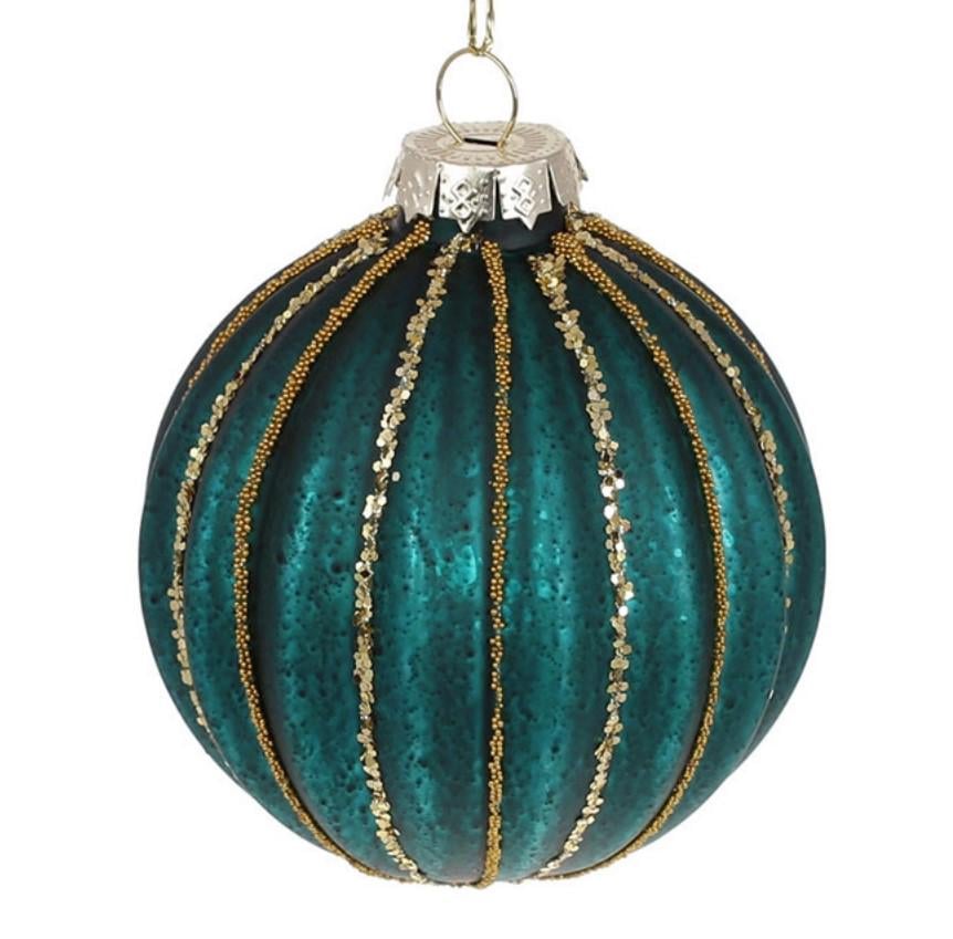 Набор шариков стеклянных 10 см 4 шт. (12625)