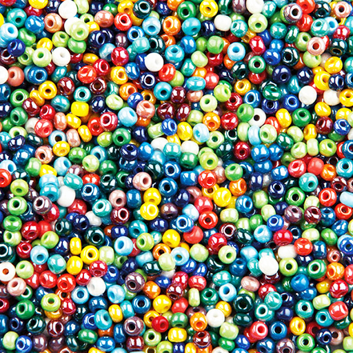 Бисер большой 6/0 75 шт. 100 г Разноцветный