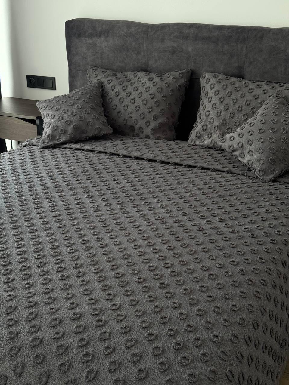 Покривало Інгрід 120x250 см Графітовий (22899-10-120x250cm) - фото 7 Покривало Інгрід 120x250 см Графітовий (22899-10-120x250cm) - фото 7