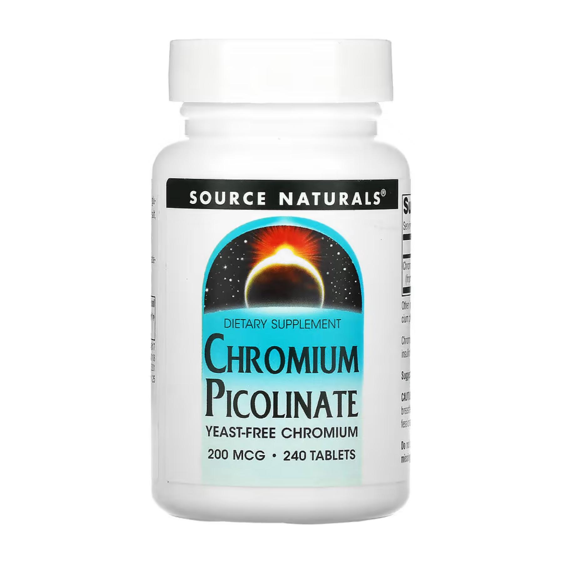 Хром пиколинат Source Naturals Chromium Picolinate 200 мг 240 таб.