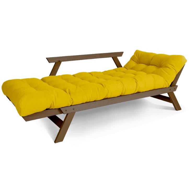 Диван-футон раскладной Woodman Allegro из массива дерева Ореховый/Желтый - фото 2 Диван-футон раскладной Woodman Allegro из массива дерева Ореховый/Желтый - фото 2