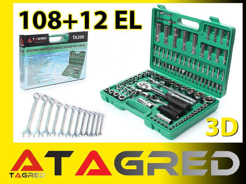 Набір інструментів Tagred 108 елементів 12 ключів - фото 5 Набір інструментів Tagred 108 елементів 12 ключів - фото 5