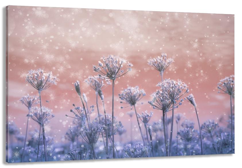 Картина на холсте в гостиную/спальню Цветы 70х140 см (MLP_227)