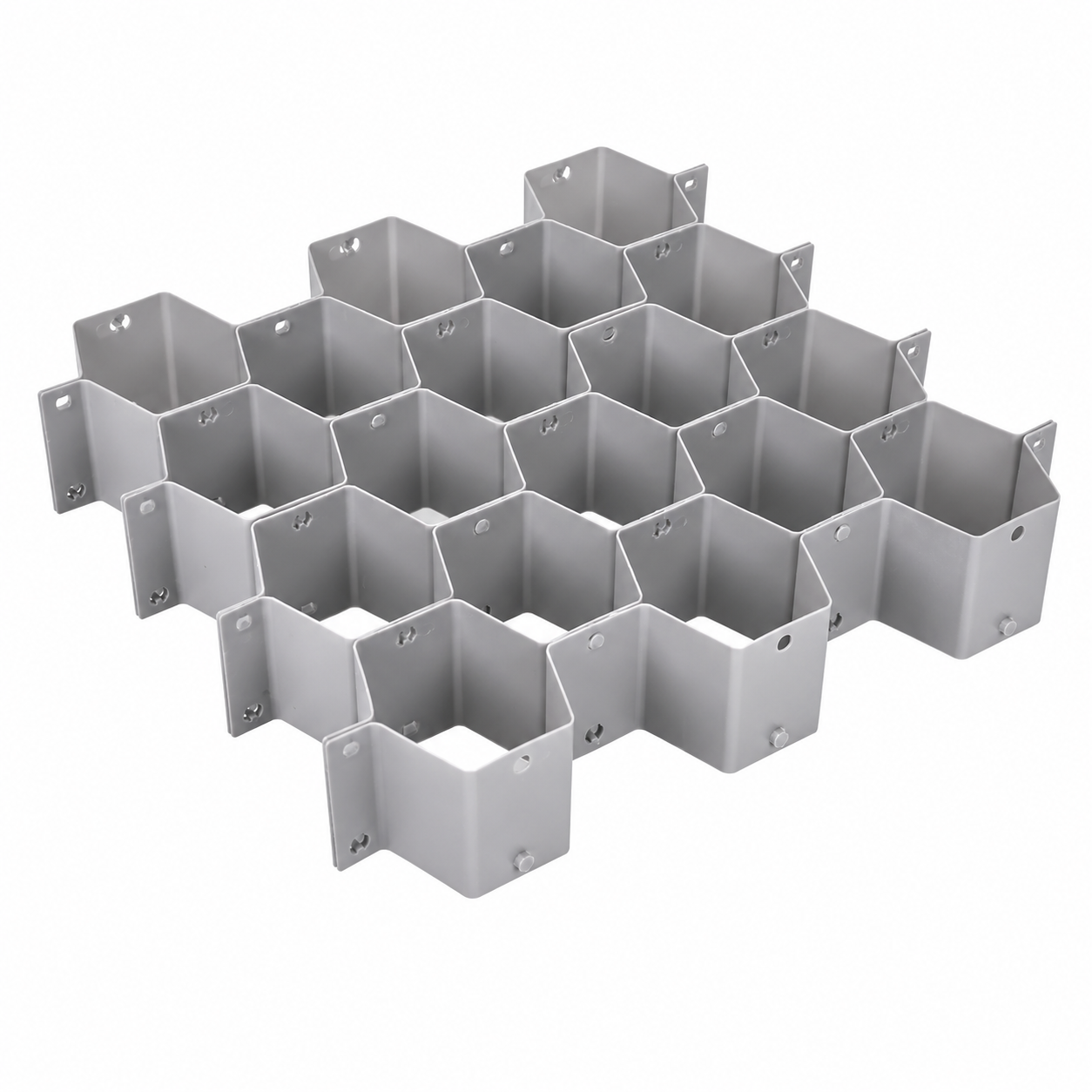 Органайзер Соты для хранения мелочей пластиковый Drawer Organizer Серый (2931)