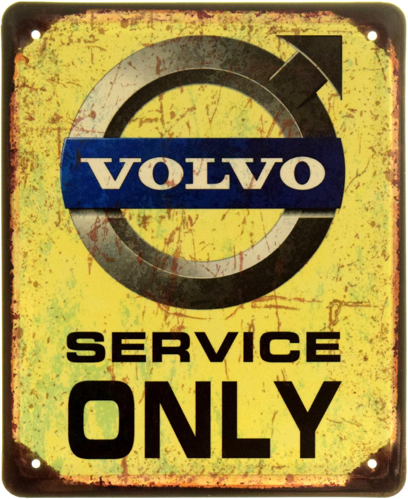 Табличка металлическая "Volvo Service Only" 18x22 см (ms-103897)