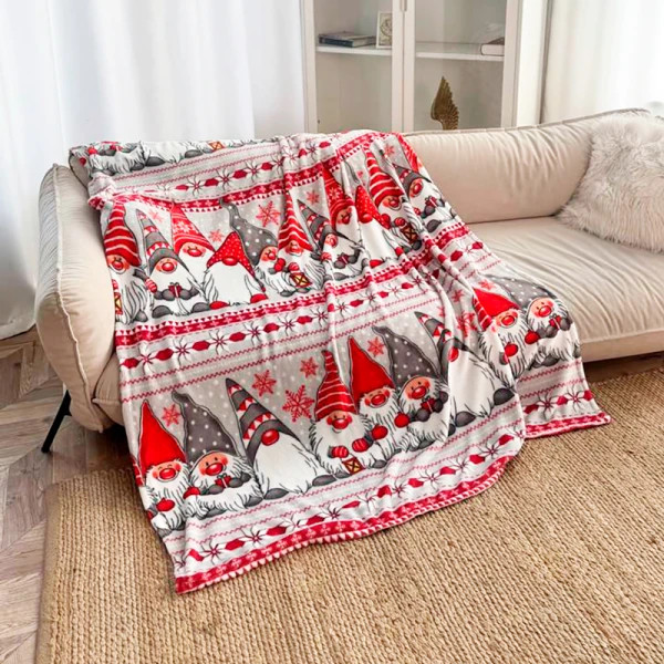 Плед флисовый Love You Новогодние гномики 9129 150х200 см (8-6-5156574)