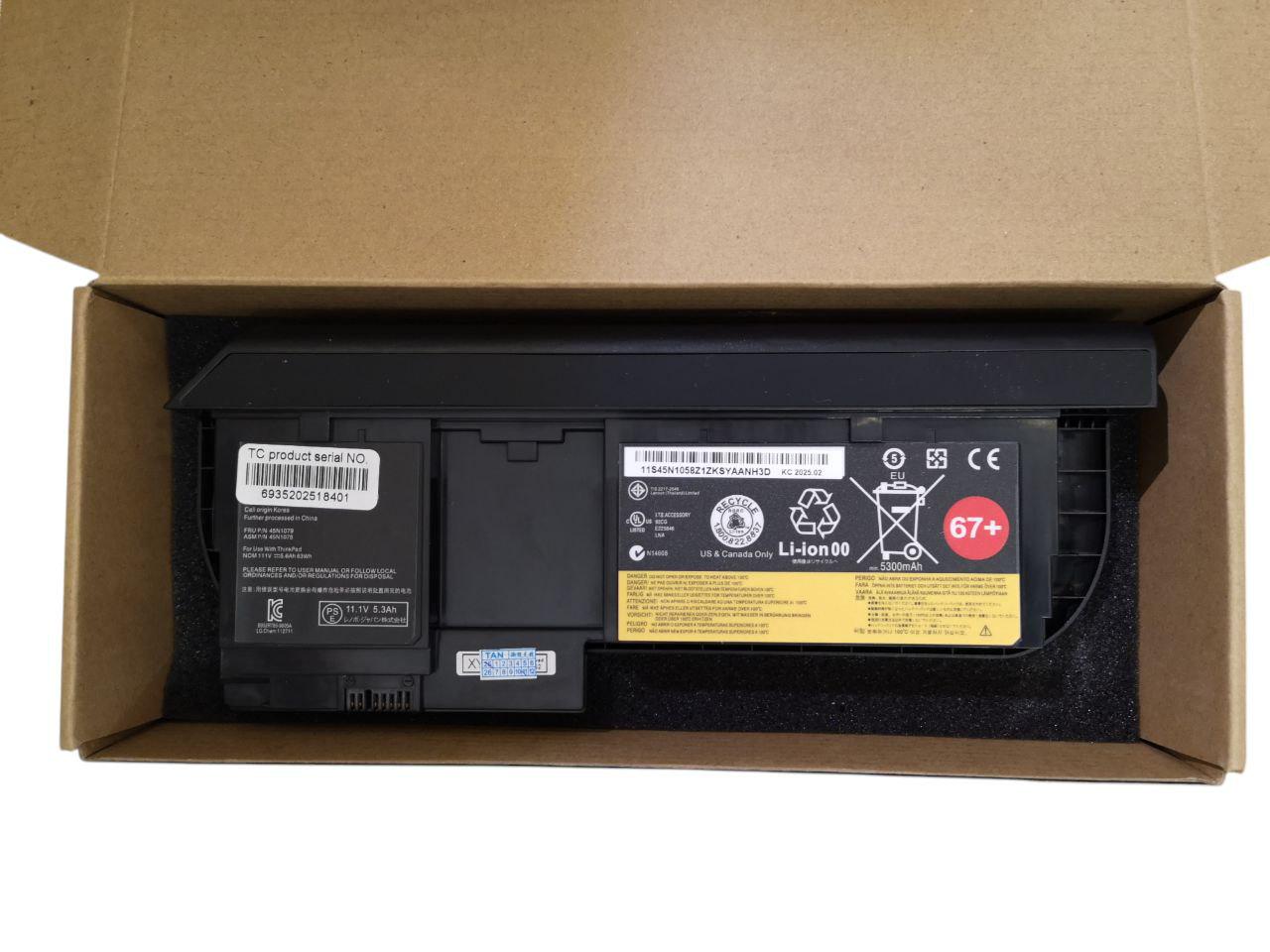 Акумулятор для Lenovo ThinkPad X220T/X230T/45N1076/45N1077/45N1078/45N1079 5600mah 63Wh 67+