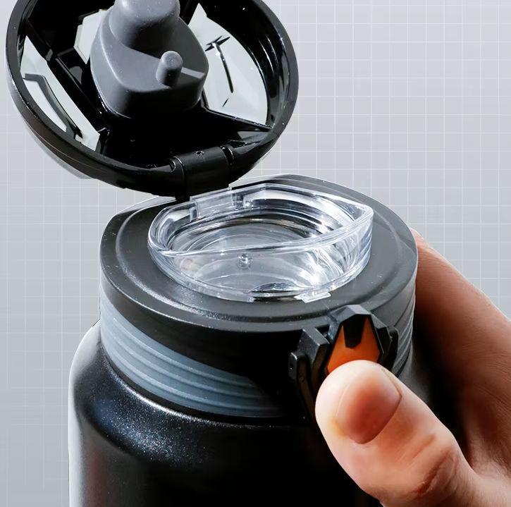 Термос із ситечком з нержавіючої сталі для гарячих та холодних напоїв універсальний 1000 мл Чорний (2554465061) - фото 7 Термос із ситечком з нержавіючої сталі для гарячих та холодних напоїв універсальний 1000 мл Чорний (2554465061) - фото 7