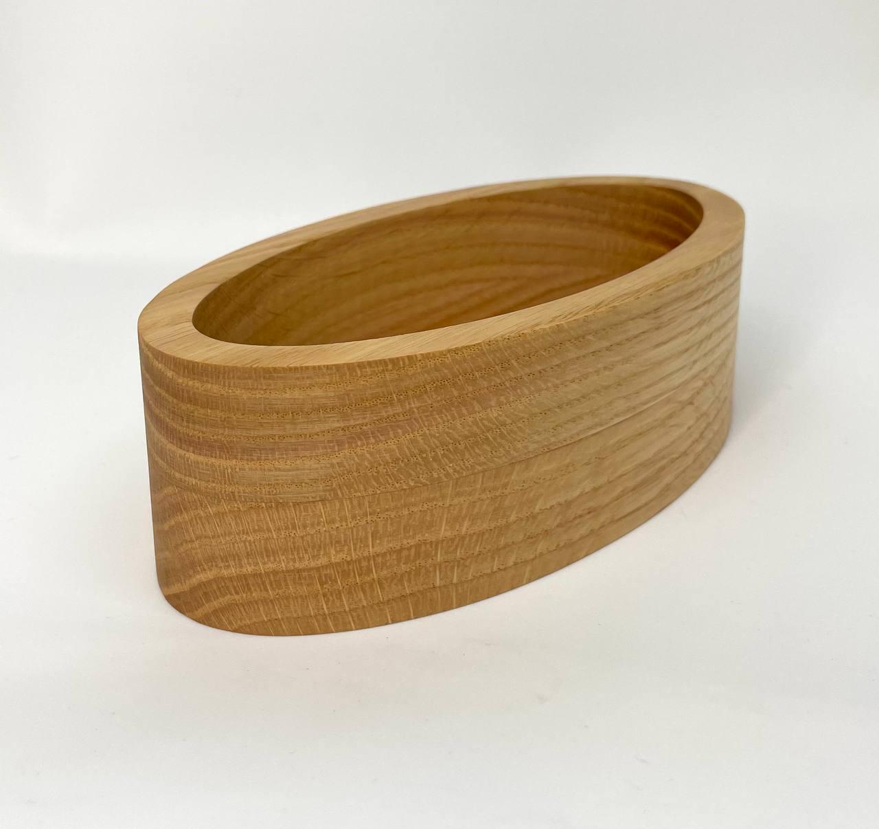 Овальная емкость из красного дуба со скругленным бортиком для изготовления контейнерной свечи (9276203) - фото 8
