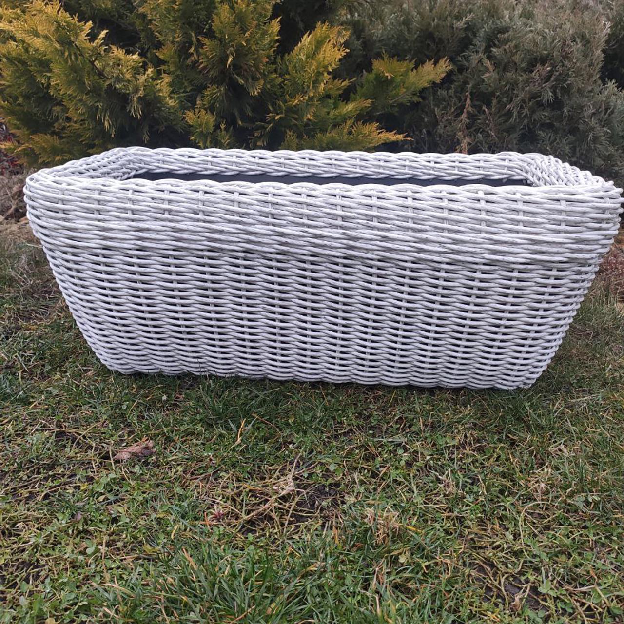 Кашпо прямокутне для рослин та квітів з штучного ротангу/ручної роботи 45 л Біла береза (12354554) - фото 2 Кашпо прямокутне для рослин та квітів з штучного ротангу/ручної роботи 45 л Біла береза (12354554) - фото 2