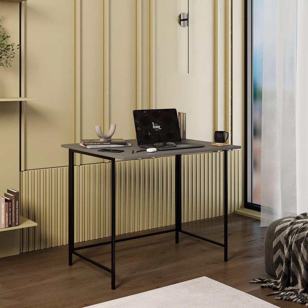 Стол трансформер прямоугольный Art in Head Sly с металлическими ножками 90x57х76 см Графит (TB24070000030) Стол трансформер прямоугольный Art in Head Sly с металлическими ножками 90x57х76 см Графит (TB24070000030)