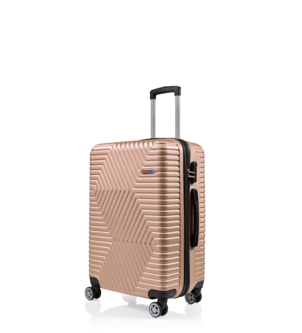 Чемодан Polo ПК005-М поликарбонат на 4-х двойных колесах средний М 70 л Золотой - фото 1 Чемодан Polo ПК005-М поликарбонат на 4-х двойных колесах средний М 70 л Золотой - фото 1