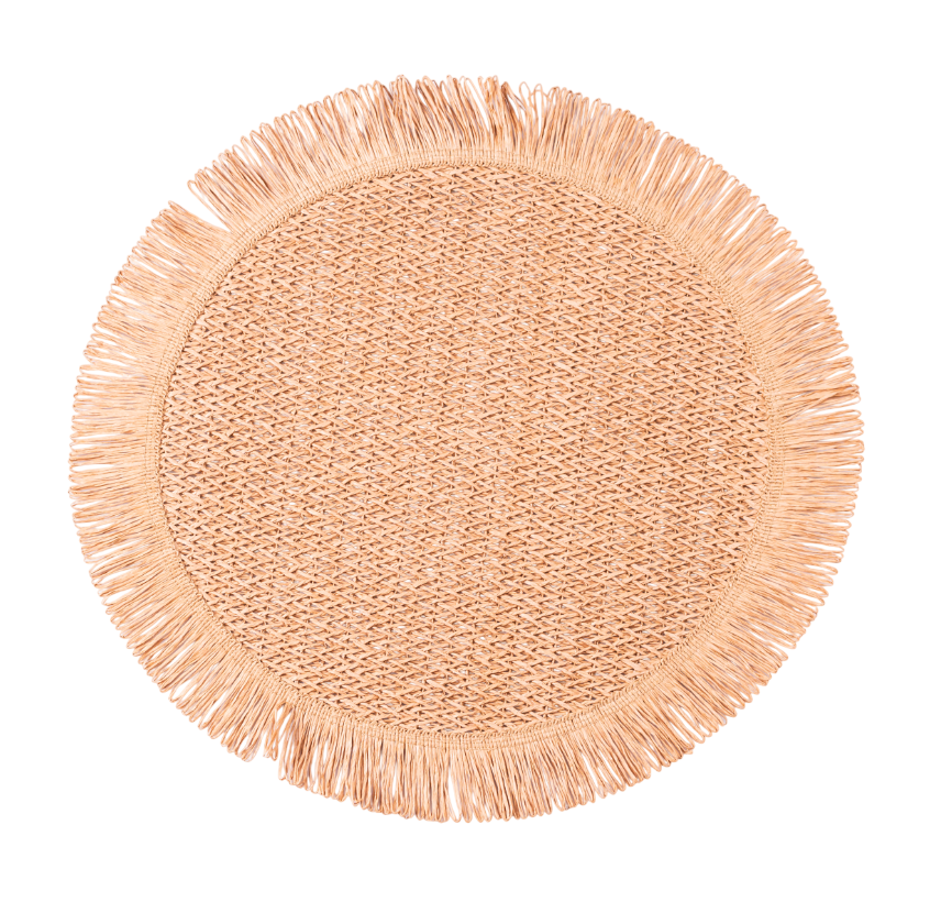 Коврик для сервировки стола Fringe 38 см Песочный - фото 1 Коврик для сервировки стола Fringe 38 см Песочный - фото 1
